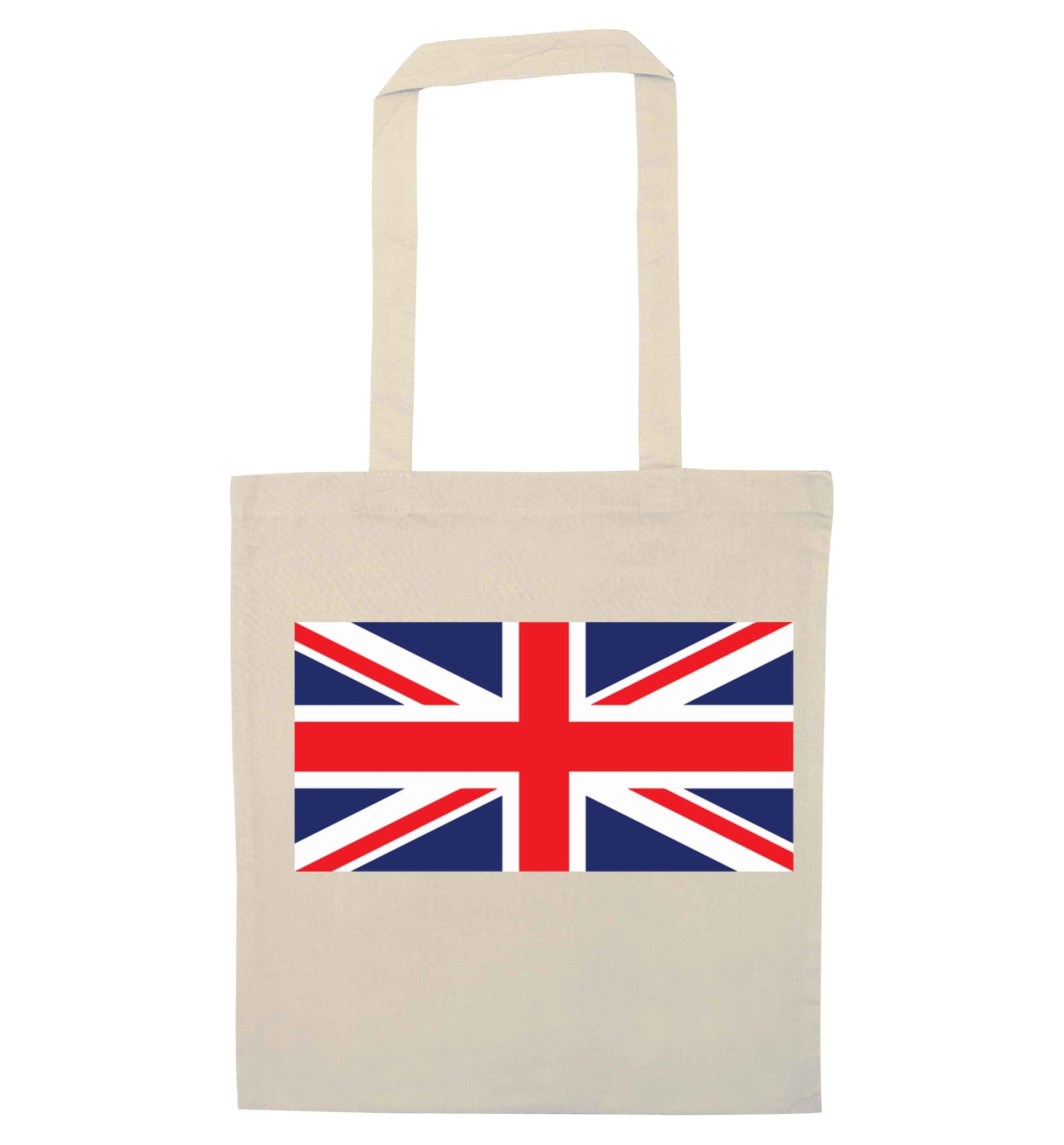 Union Jack natural tote bag