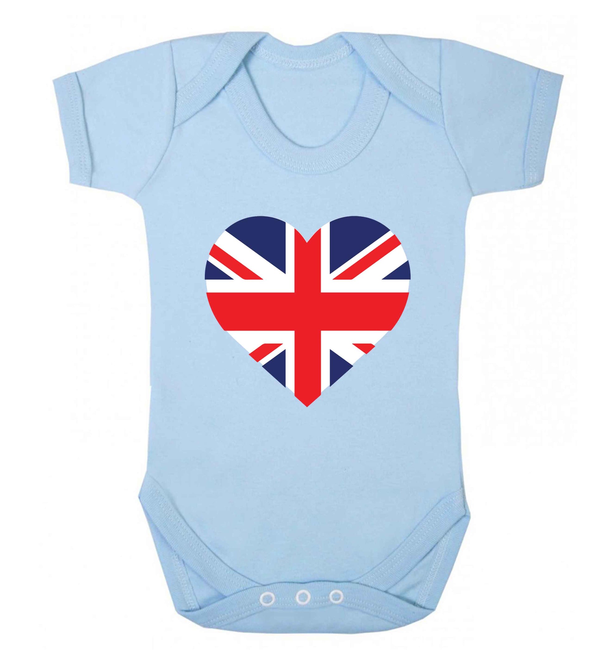 Union Jack Heart baby vest pale blue 18-24 months