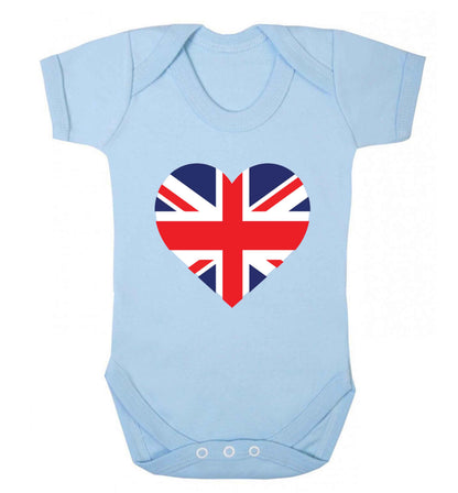 Union Jack Heart baby vest pale blue 18-24 months