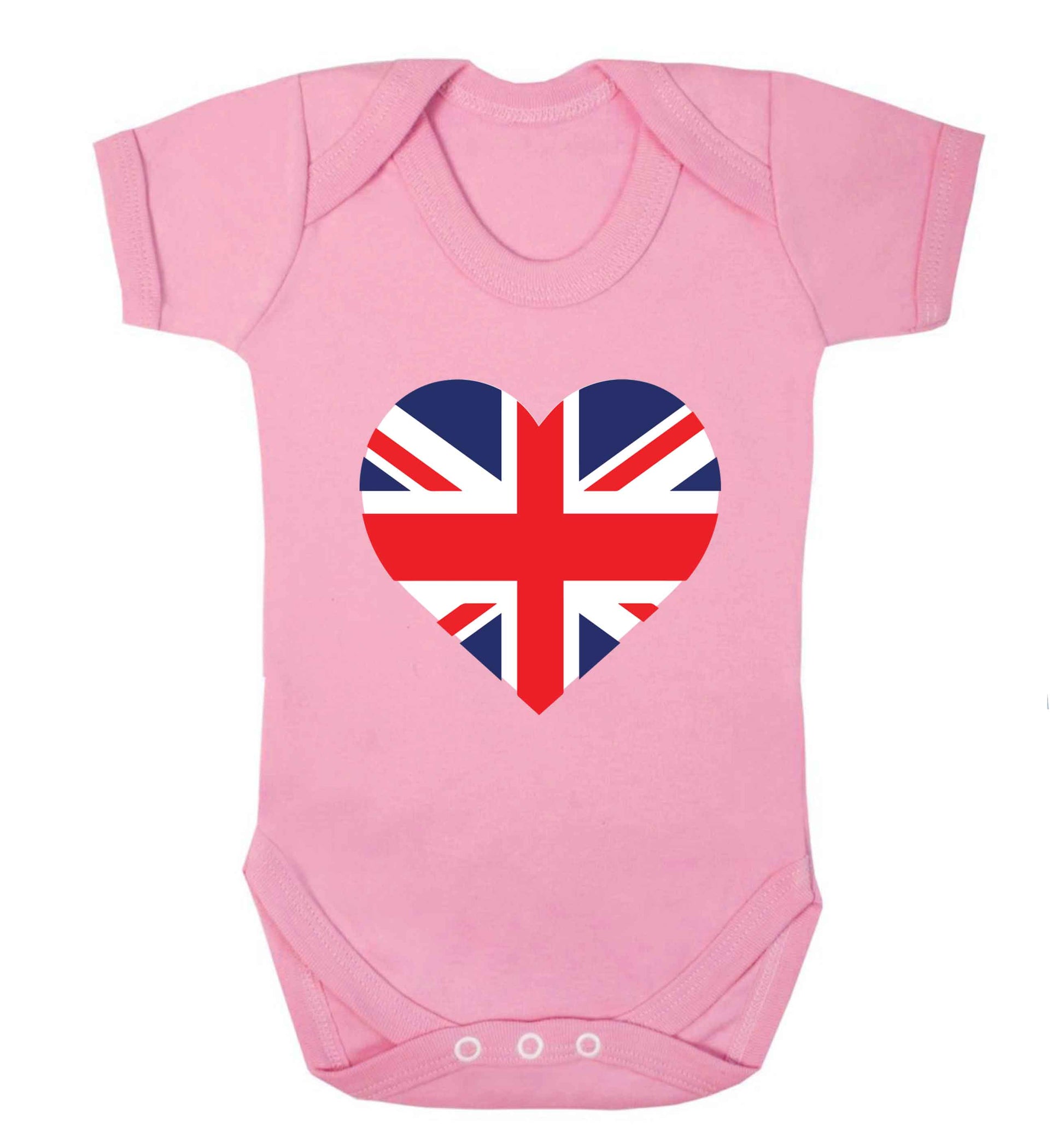 Union Jack Heart baby vest pale pink 18-24 months