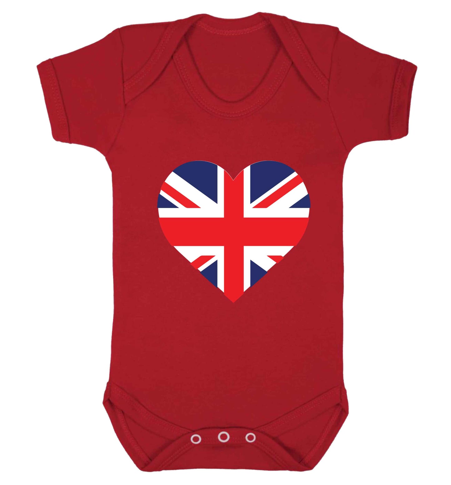 Union Jack Heart baby vest red 18-24 months