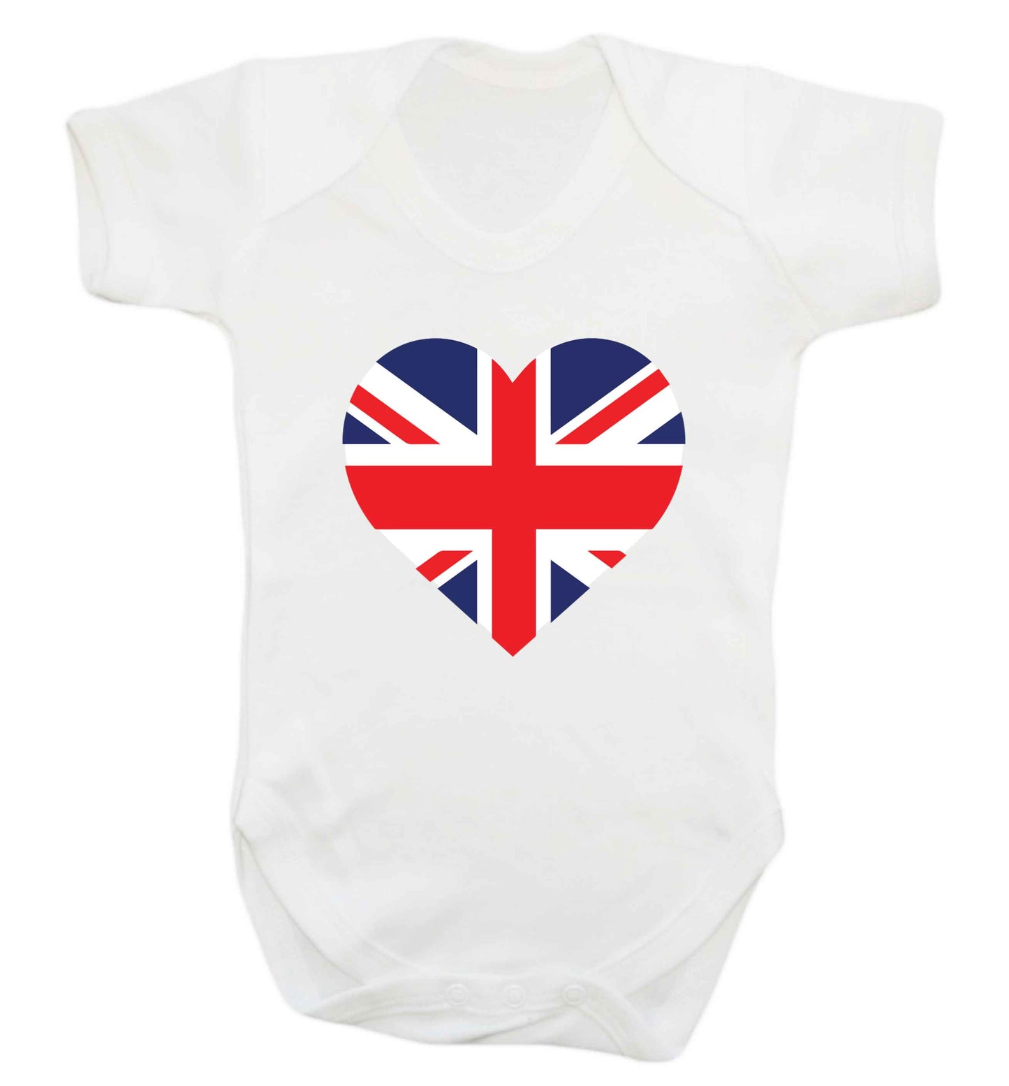 Union Jack Heart baby vest white 18-24 months