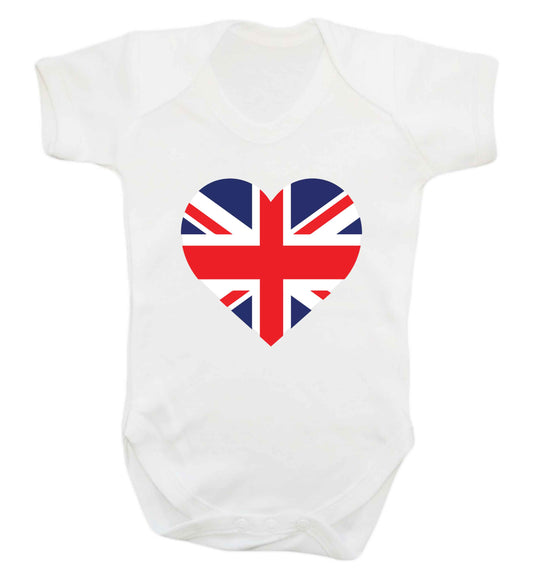 Union Jack Heart baby vest white 18-24 months