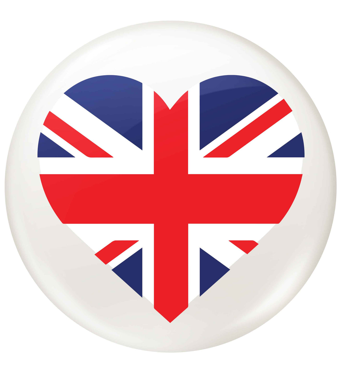 Union Jack Heart small 25mm Pin badge