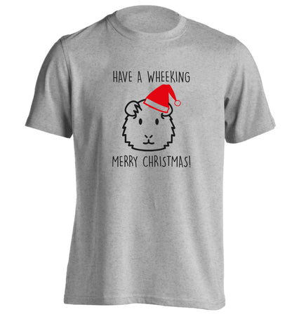 Have a wheeking merry Christmas adults unisex grey Tshirt 2XL