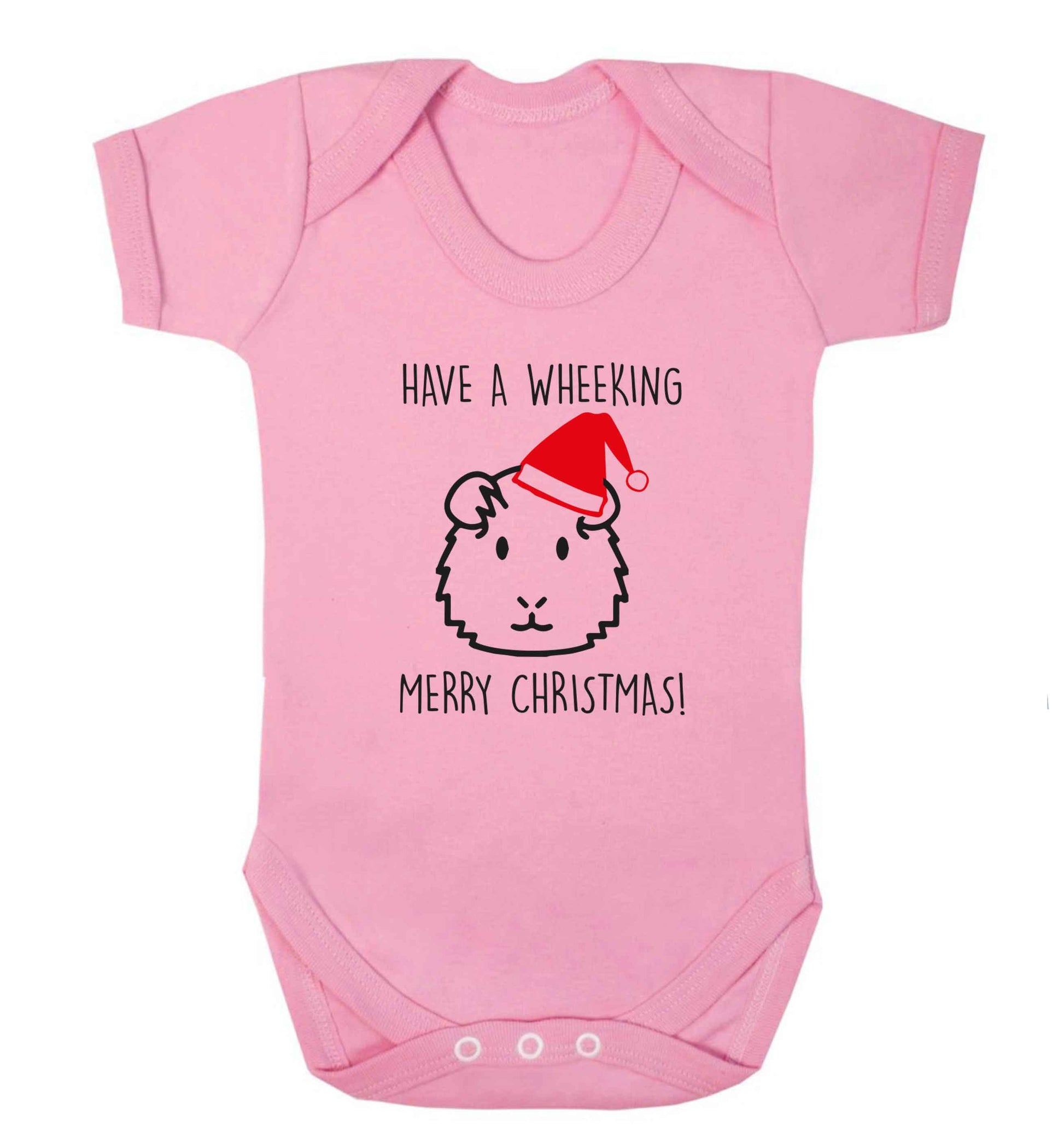 Have a wheeking merry Christmas baby vest pale pink 18-24 months