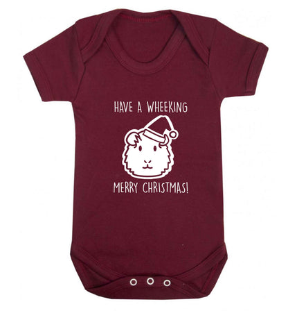 Have a wheeking merry Christmas baby vest maroon 18-24 months