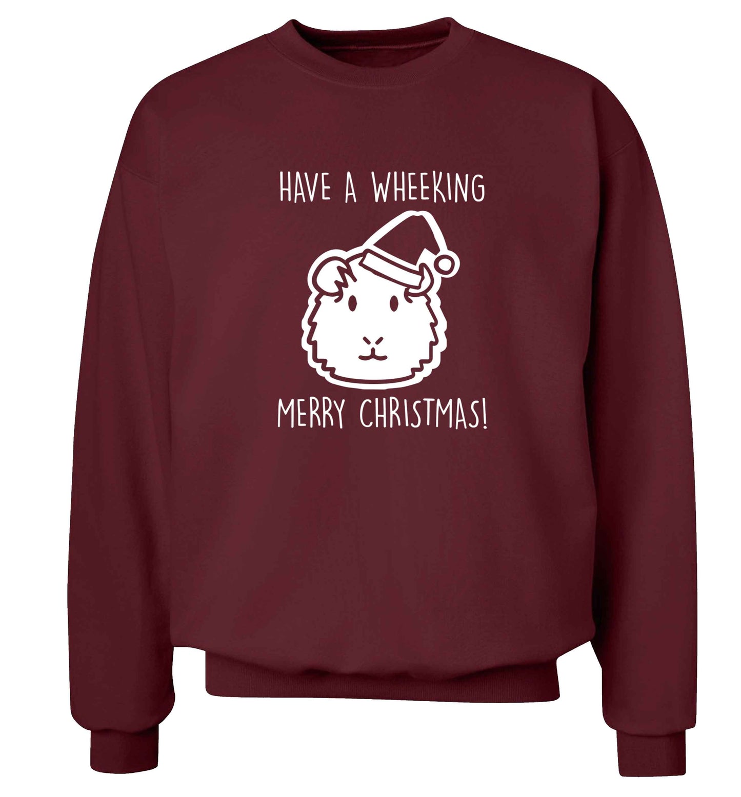 Have a wheeking merry Christmas adult's unisex maroon sweater 2XL