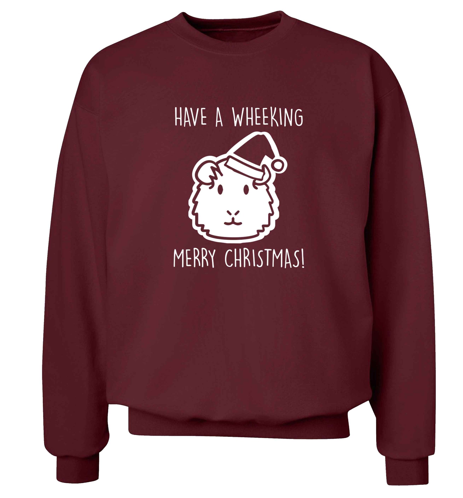 Have a wheeking merry Christmas adult's unisex maroon sweater 2XL