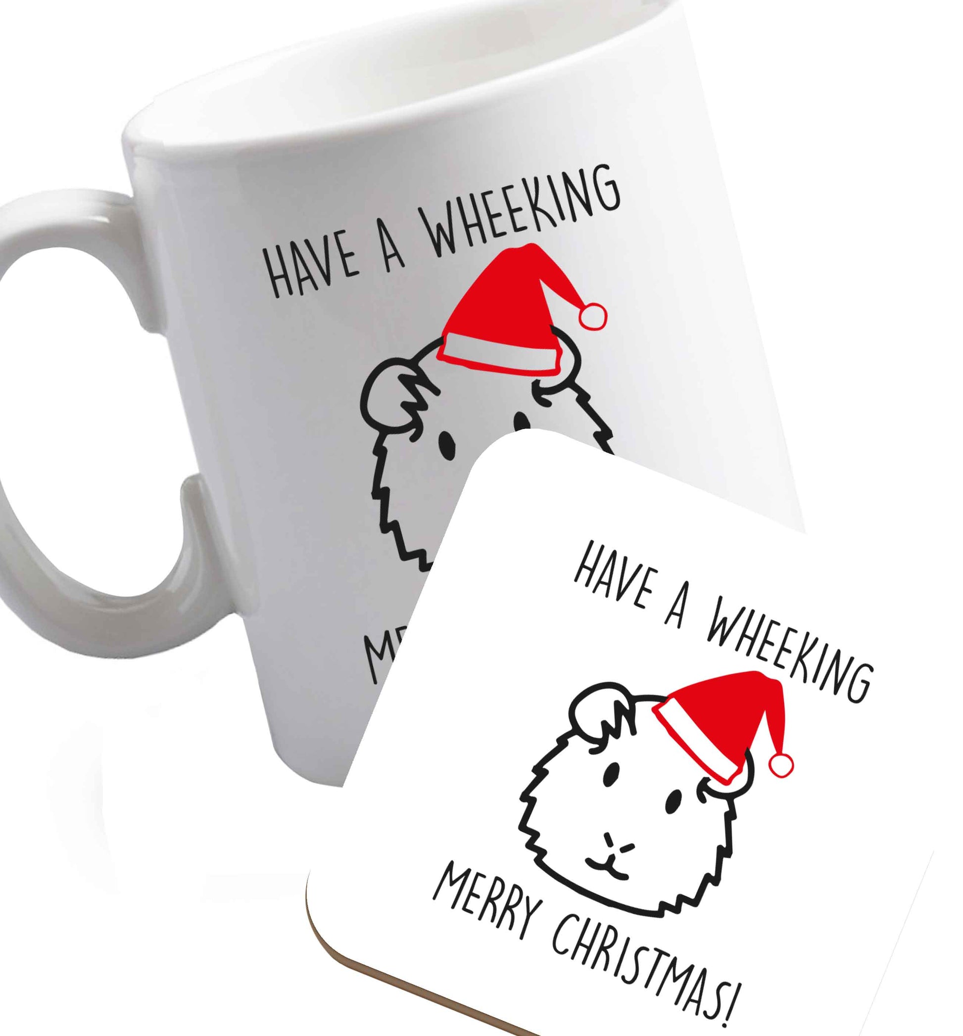 10 oz Favourite Type Pan Pancake ceramic mug and coaster set right handed