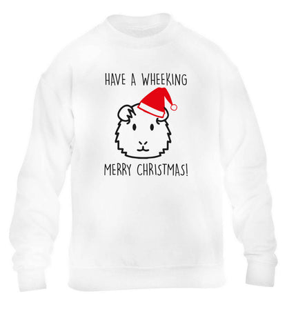 Have a wheeking merry Christmas children's white sweater 12-13 Years