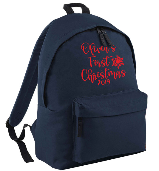 Personalised first Christmas - script text | Children's backpack