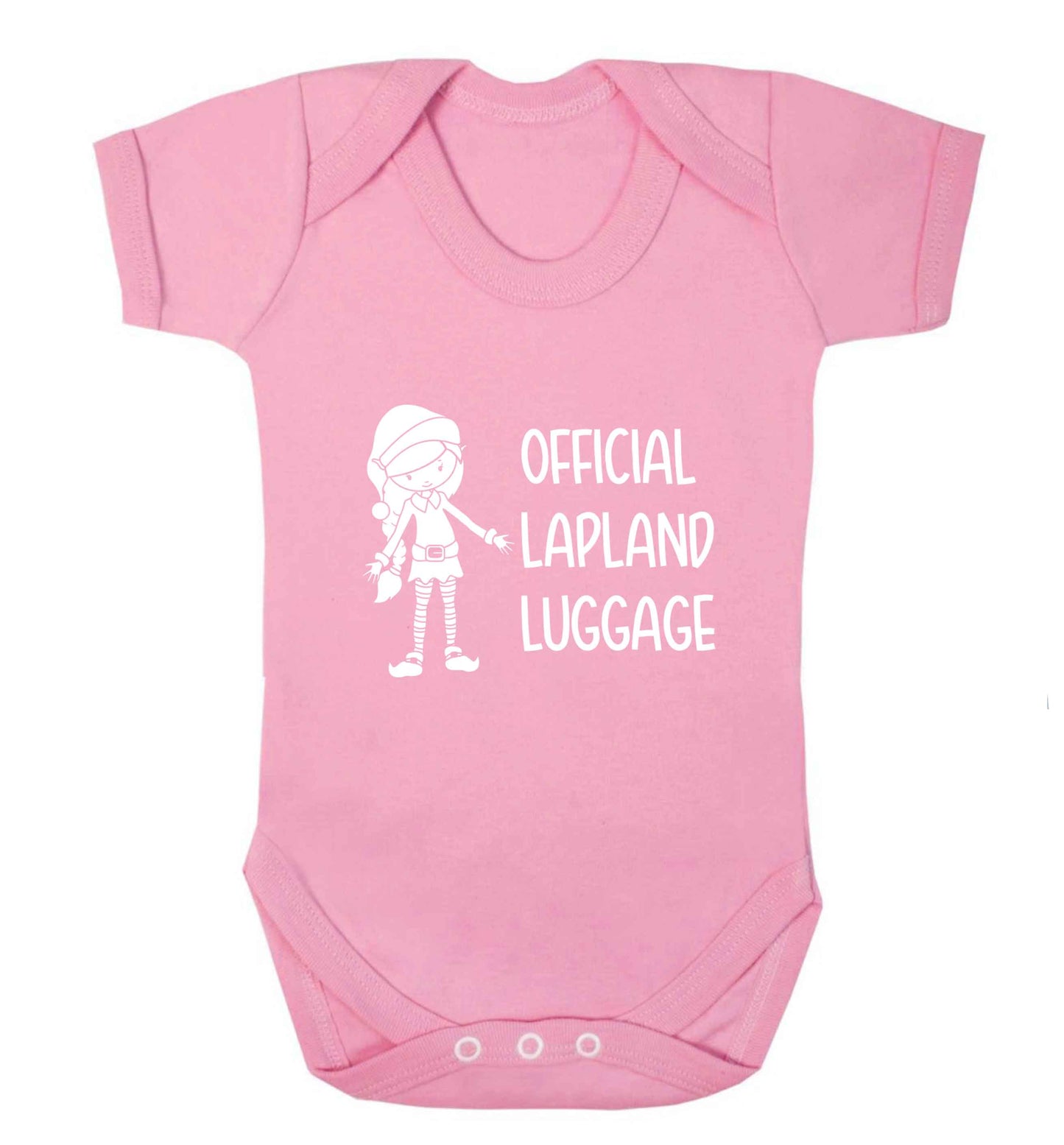 Official lapland luggage - Elf snowflake baby vest pale pink 18-24 months