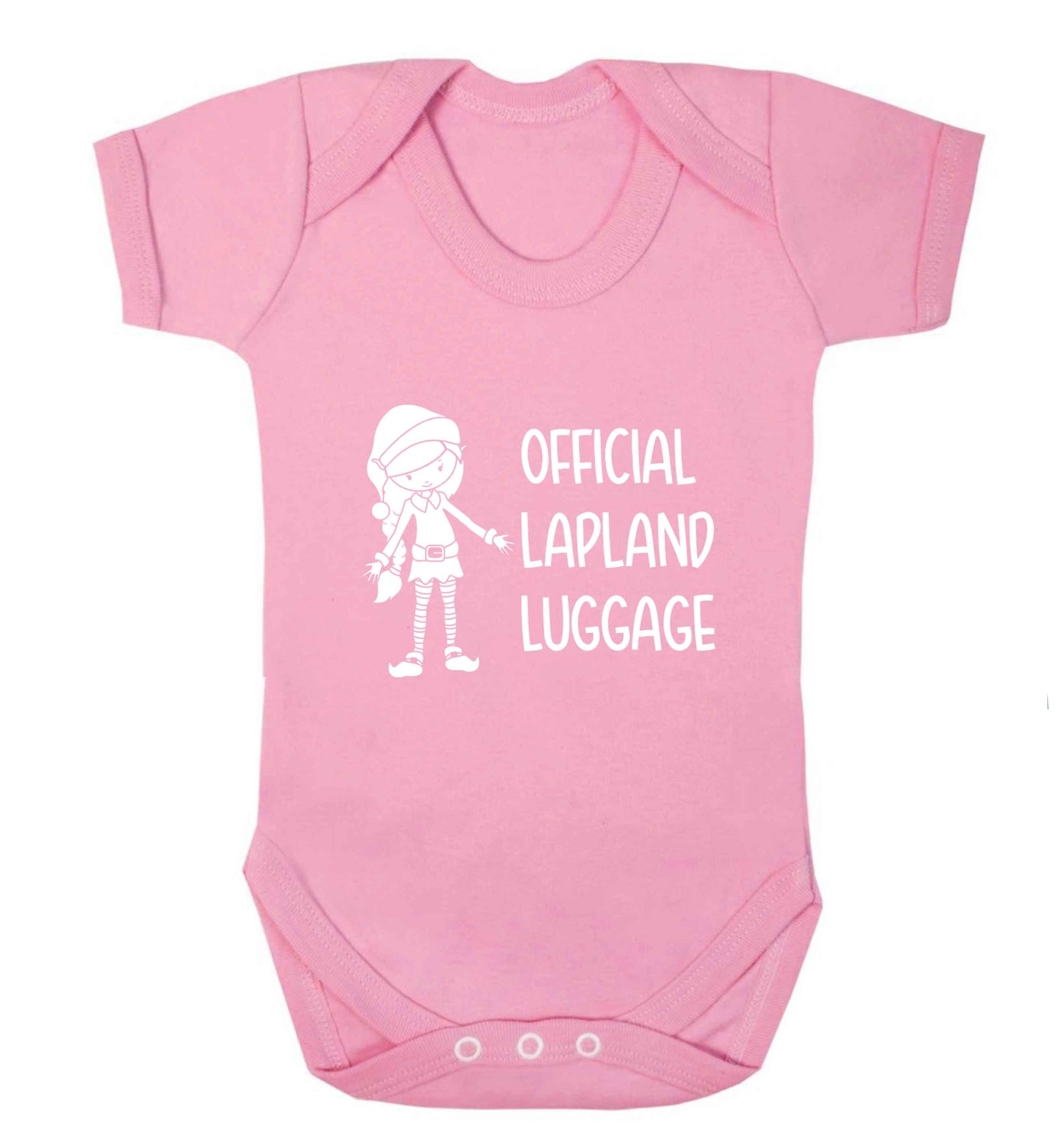 Official lapland luggage - Elf snowflake baby vest pale pink 18-24 months
