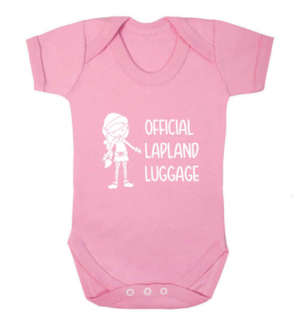 Official lapland luggage - Elf snowflake baby vest pale pink 18-24 months