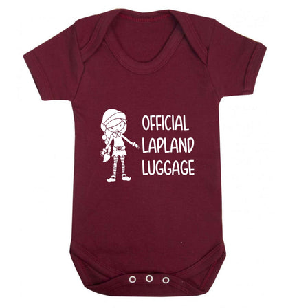 Official lapland luggage - Elf snowflake baby vest maroon 18-24 months