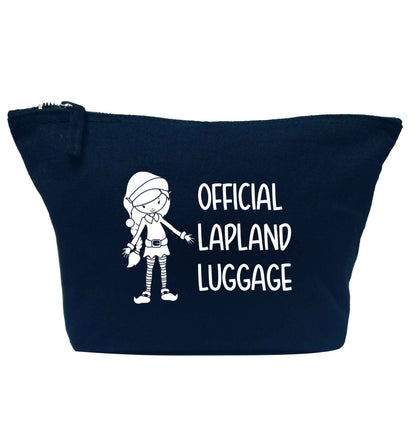 Official lapland luggage - Elf snowflake navy makeup bag