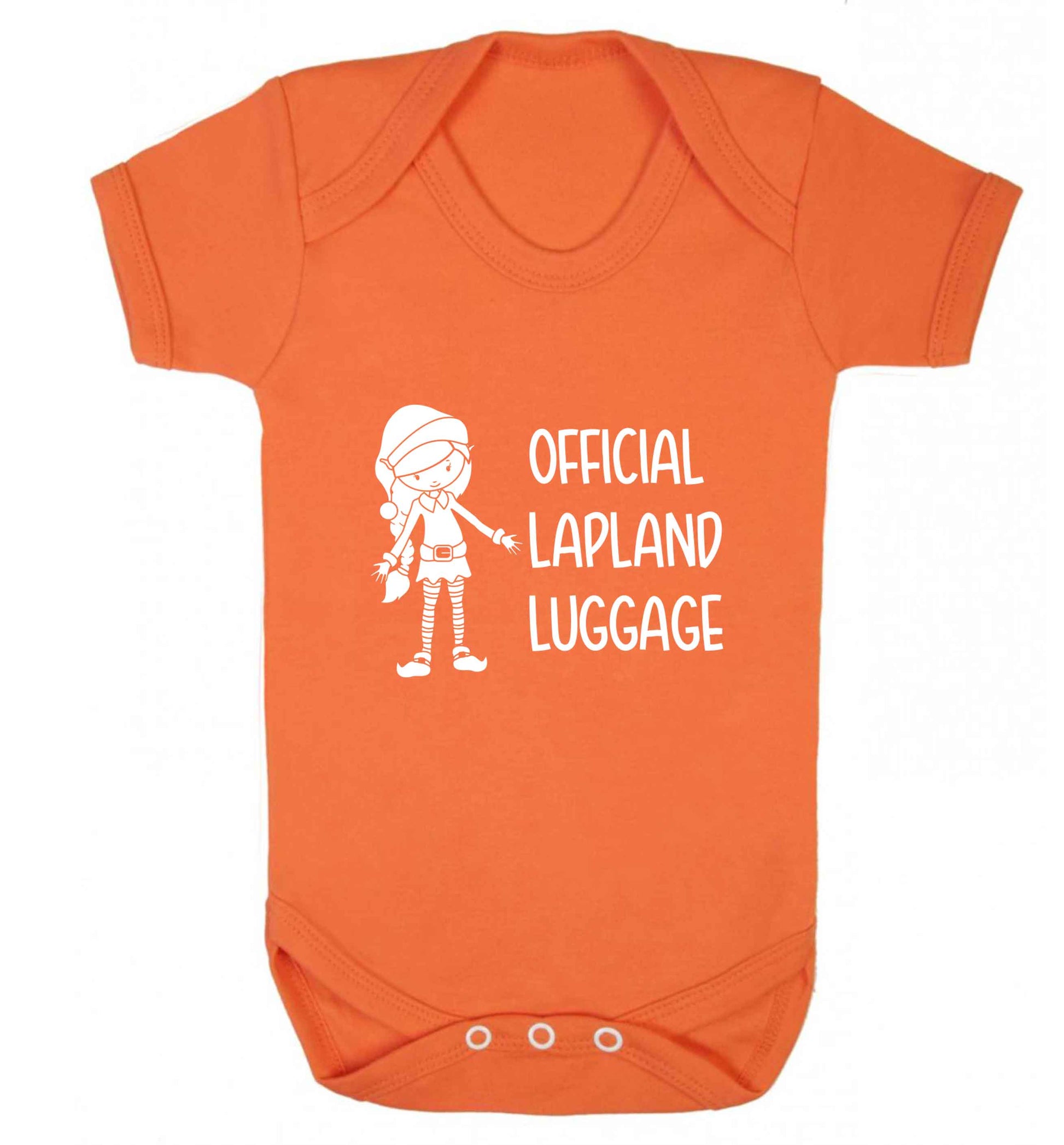 Official lapland luggage - Elf snowflake baby vest orange 18-24 months