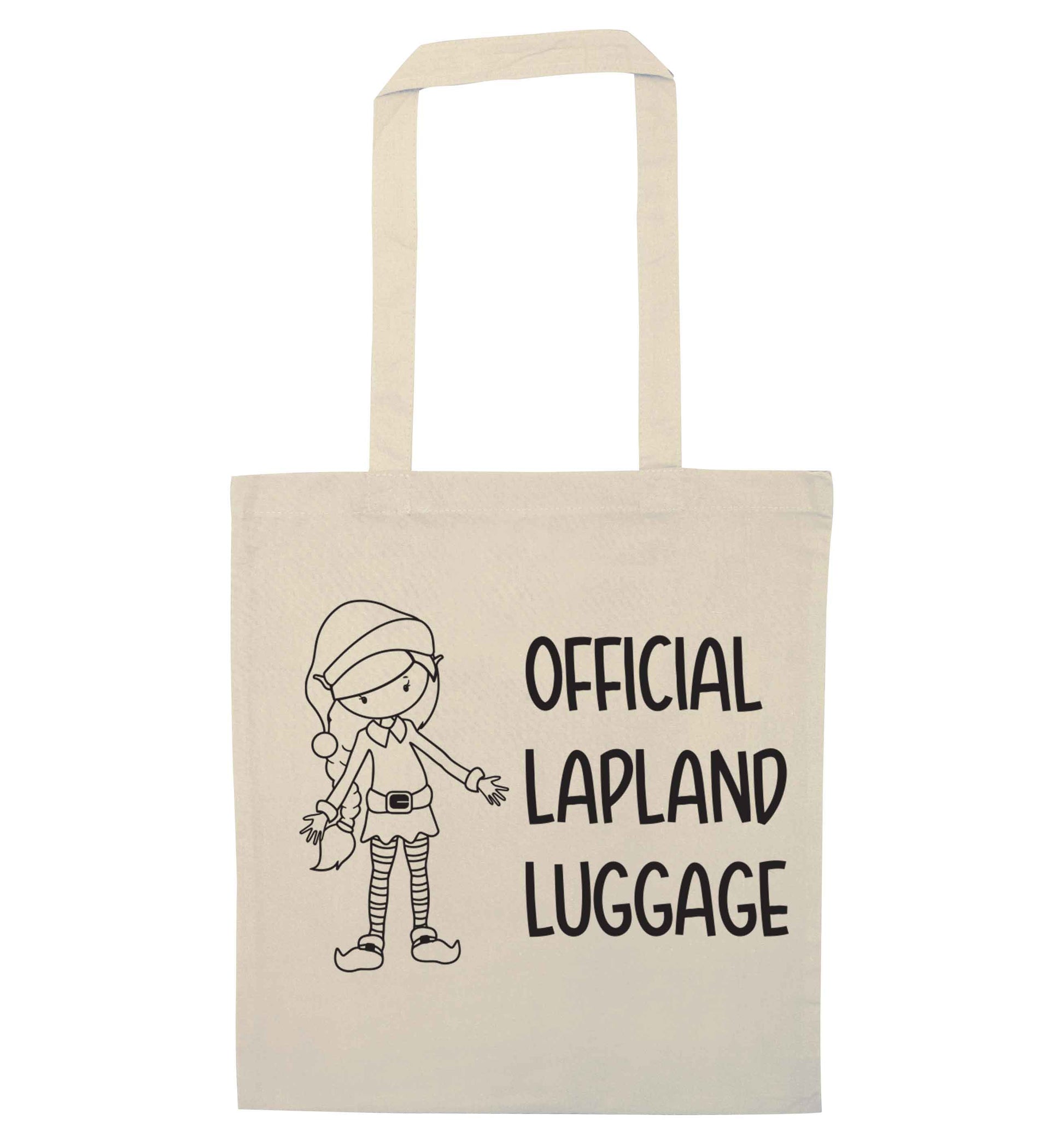Official lapland luggage - Elf snowflake natural tote bag