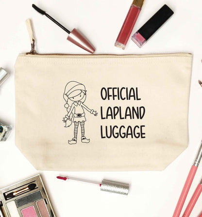 Official lapland luggage - Elf snowflake natural makeup bag