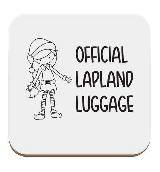 Official lapland luggage - Elf snowflake set of four coasters