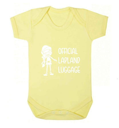 Official lapland luggage - Elf snowflake baby vest pale yellow 18-24 months
