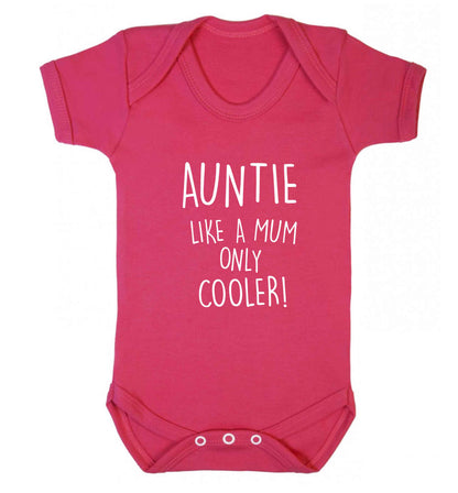 Auntie like a mum only cooler baby vest dark pink 18-24 months