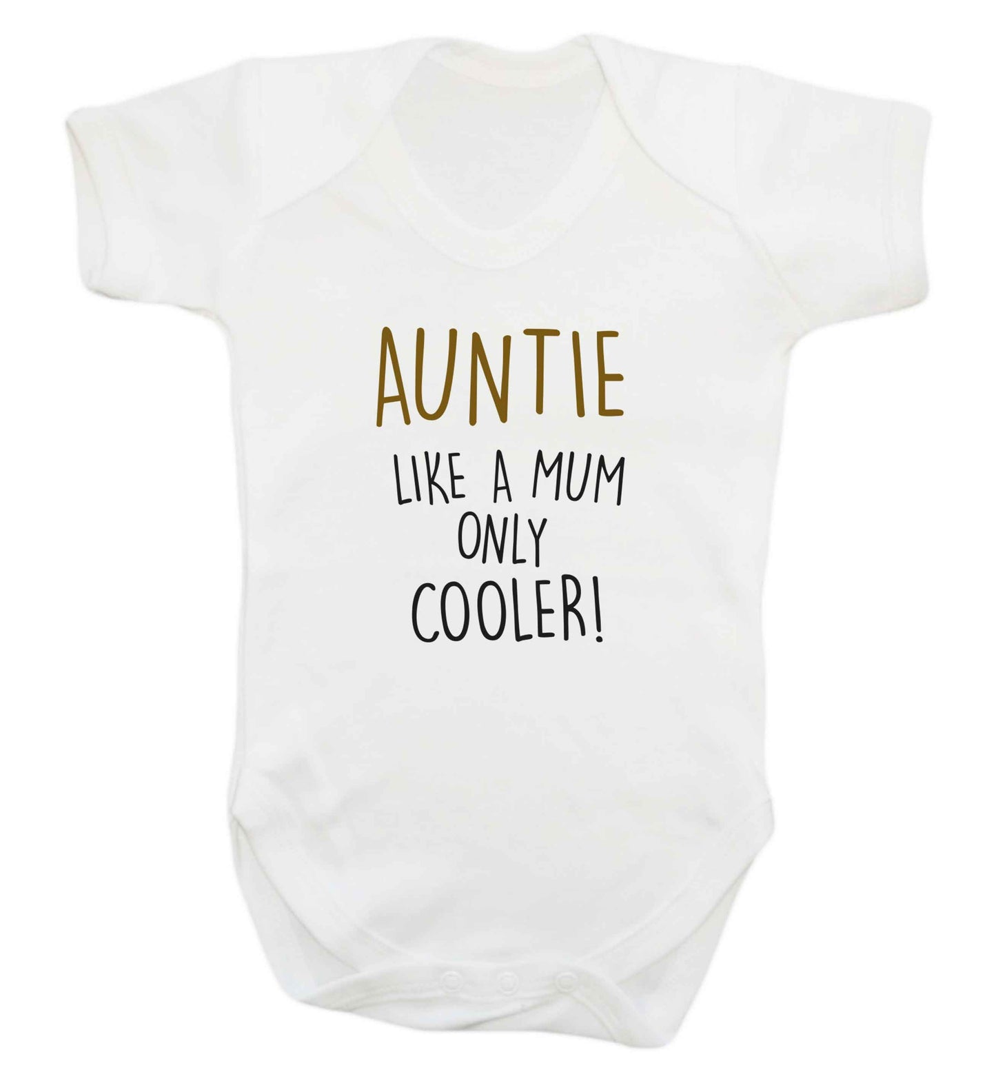 Auntie like a mum only cooler baby vest white 18-24 months