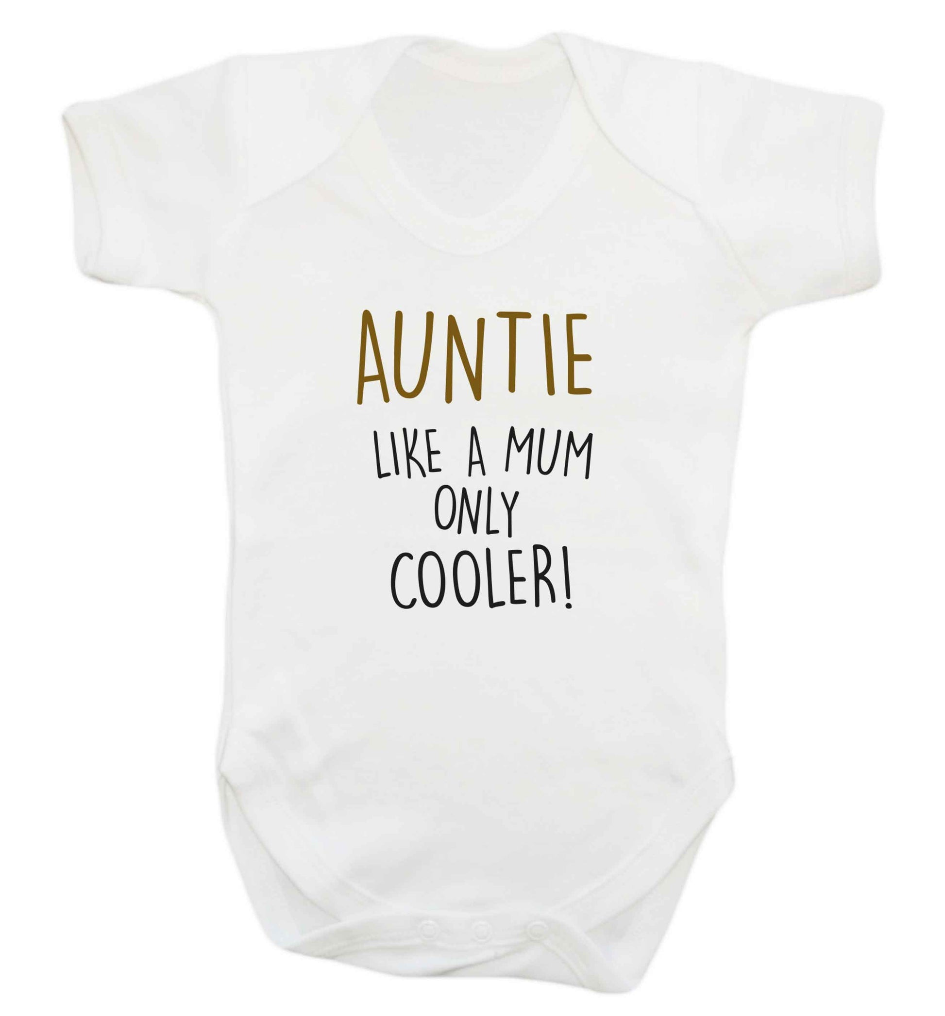 Auntie like a mum only cooler baby vest white 18-24 months