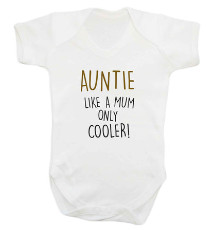 Auntie like a mum only cooler baby vest white 18-24 months