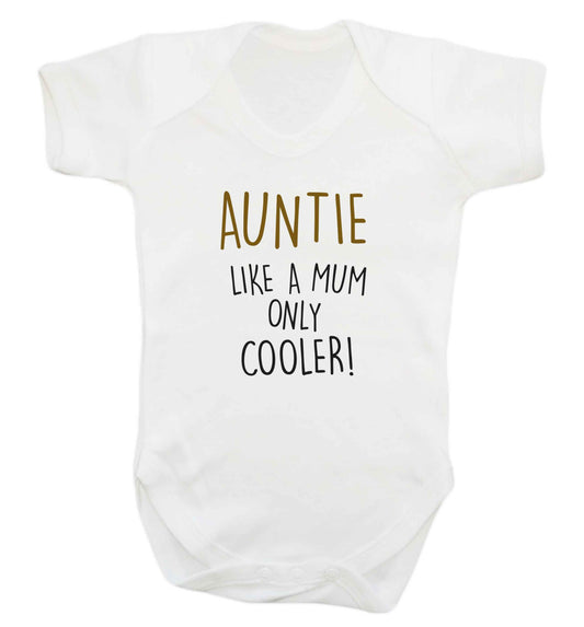 Auntie like a mum only cooler baby vest white 18-24 months