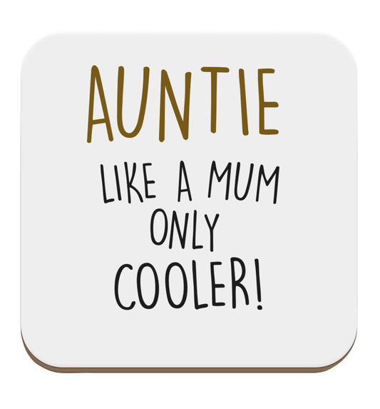 Auntie like a mum only cooler set of four coasters