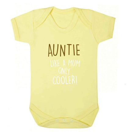 Auntie like a mum only cooler baby vest pale yellow 18-24 months