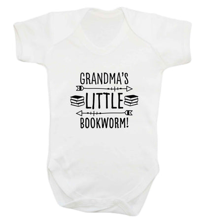 Grandma's little bookworm baby vest white 18-24 months