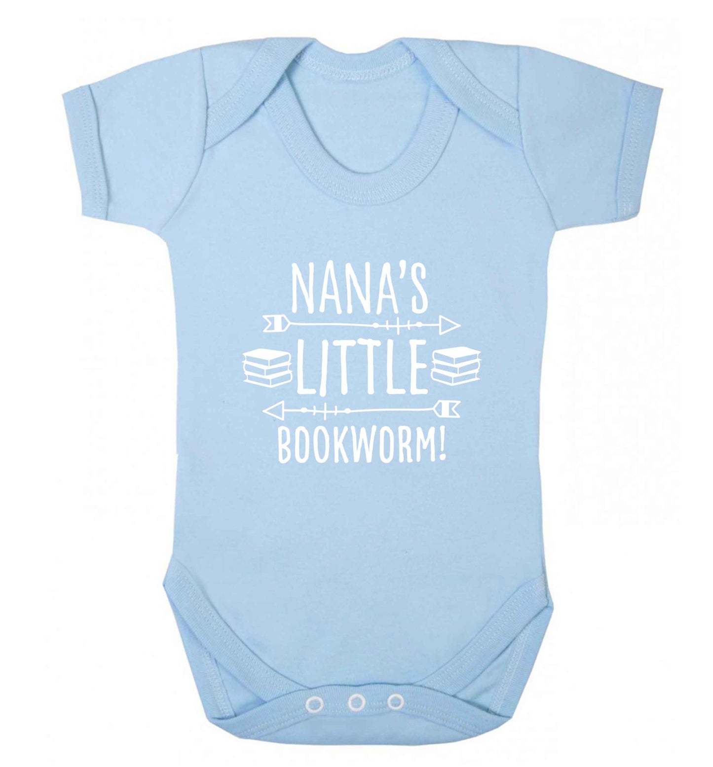 Nana's little bookworm baby vest pale blue 18-24 months
