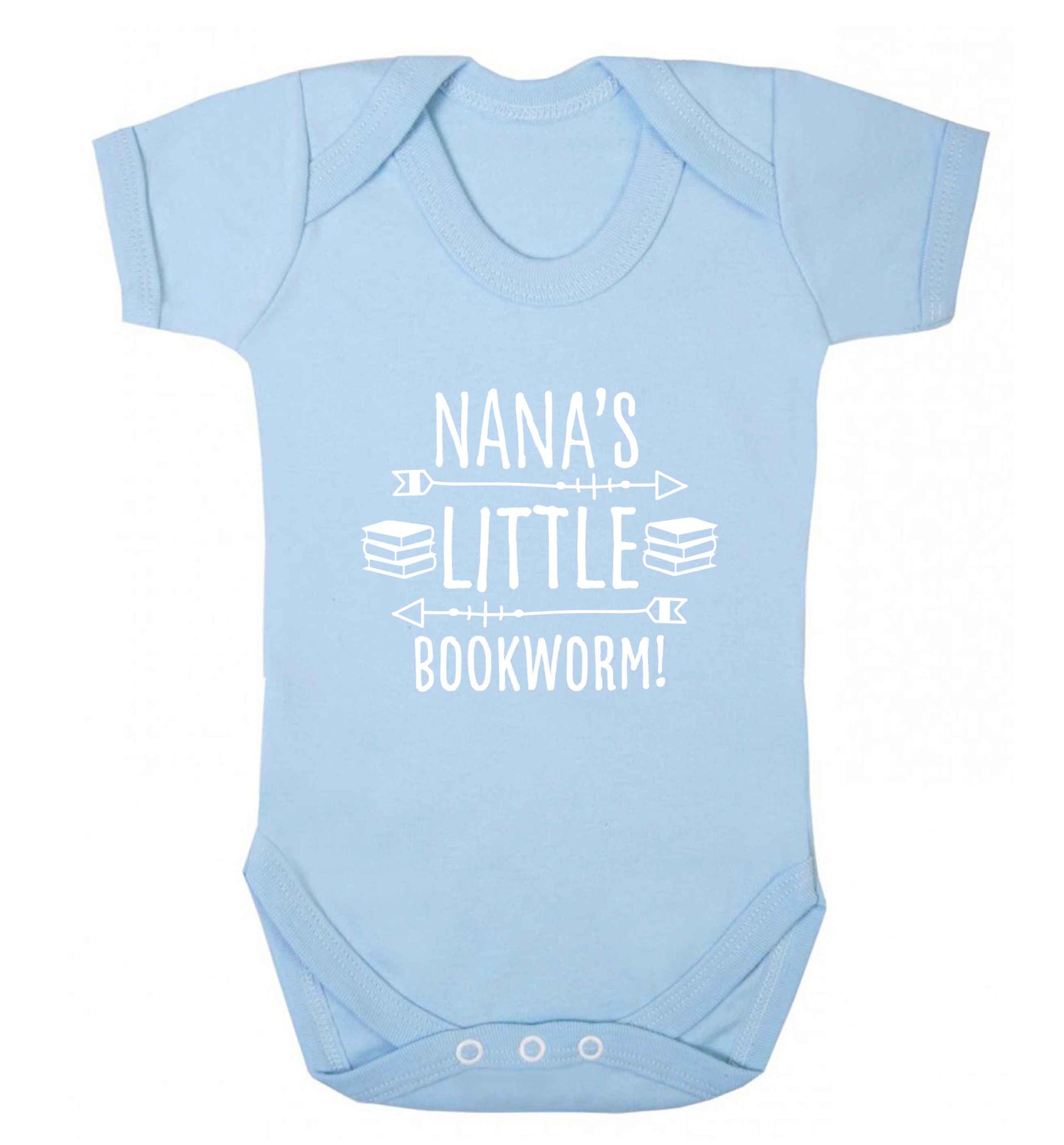 Nana's little bookworm baby vest pale blue 18-24 months