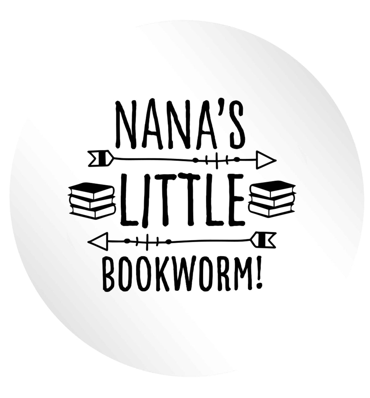 Nana's little bookworm 24 @ 45mm matt circle stickers