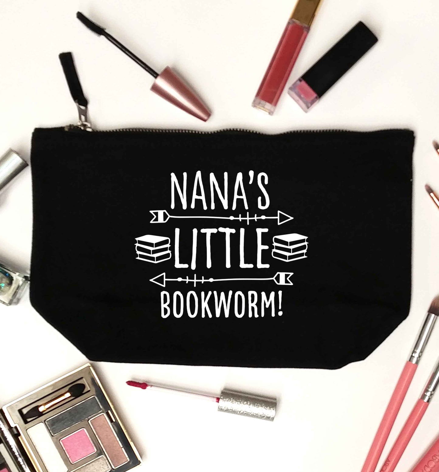 Grandad's little bookworm black makeup bag