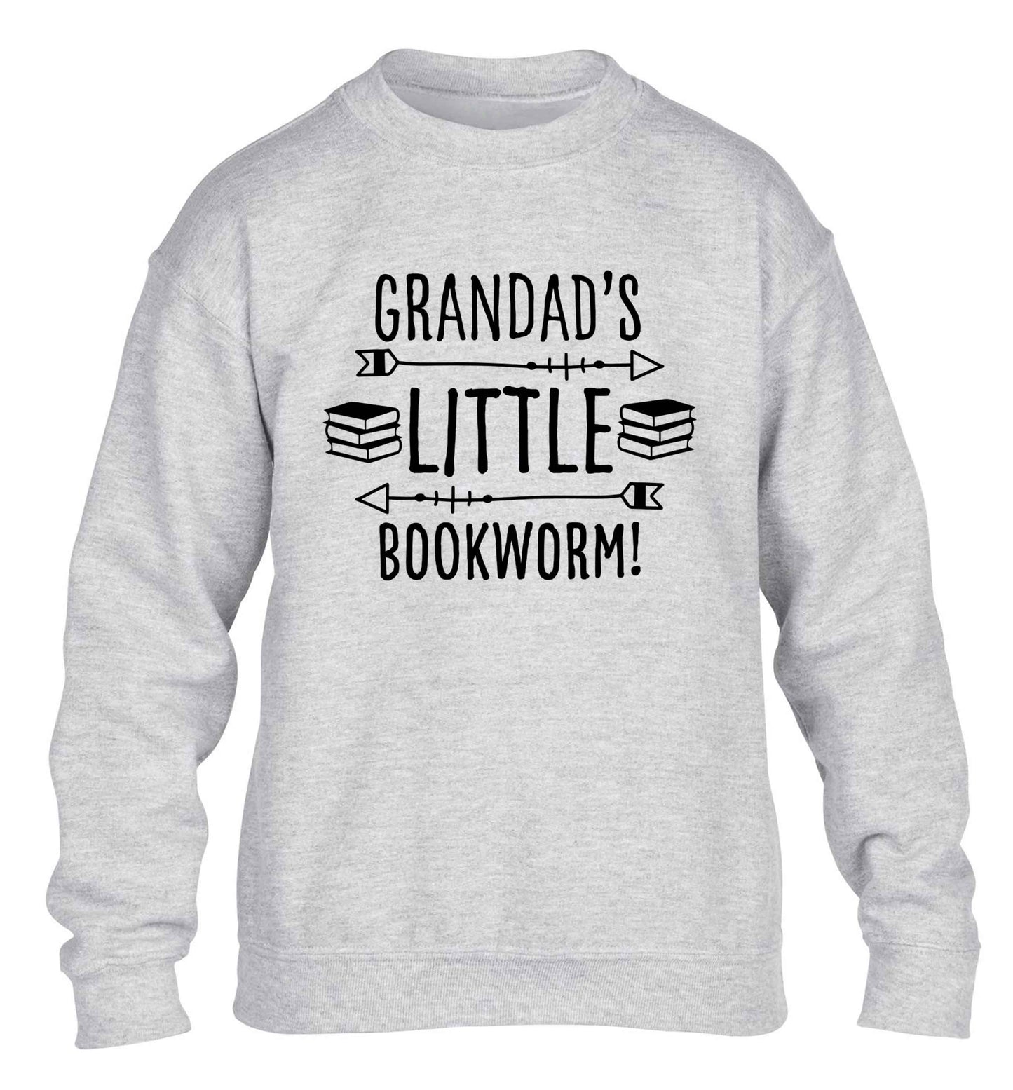 Grandad's little bookworm children's grey sweater 12-13 Years