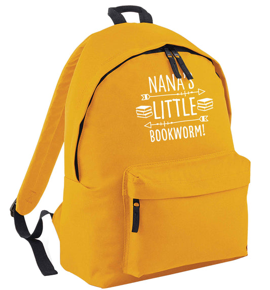 Grandad's little bookworm mustard adults backpack