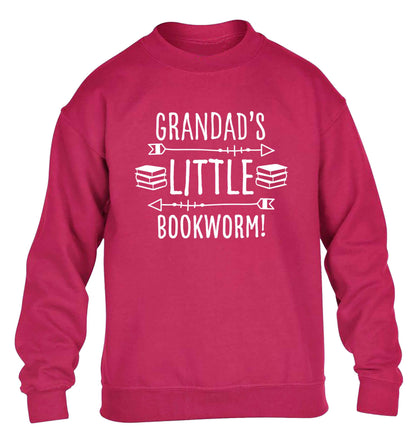 Grandad's little bookworm children's pink sweater 12-13 Years
