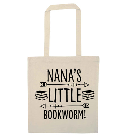 Grandad's little bookworm natural tote bag