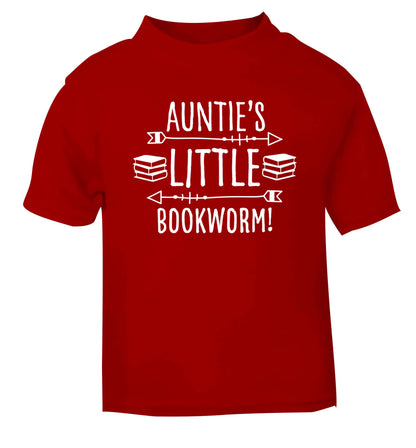 Auntie's little bookworm red baby toddler Tshirt 2 Years
