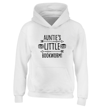 Auntie's little bookworm children's white hoodie 12-13 Years