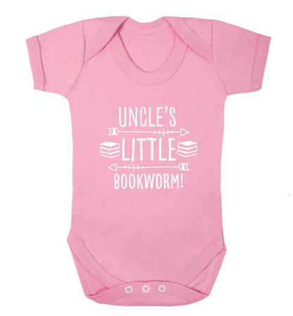 Uncle's little bookworm baby vest pale pink 18-24 months