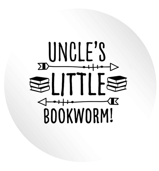 Uncle's little bookworm 24 @ 45mm matt circle stickers