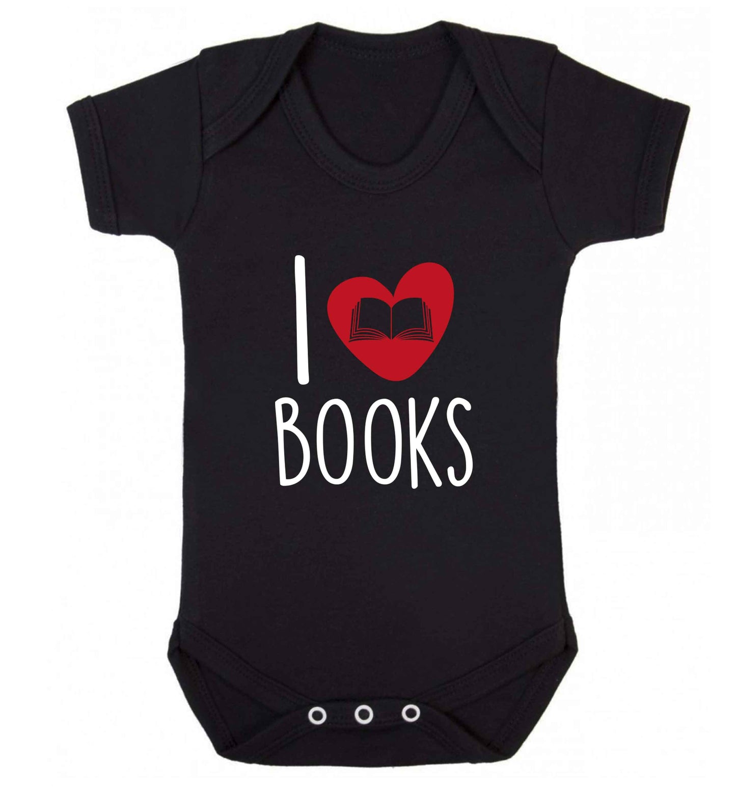 I love books baby vest black 18-24 months