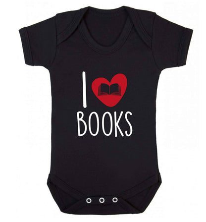 I love books baby vest black 18-24 months