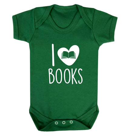 I love books baby vest green 18-24 months