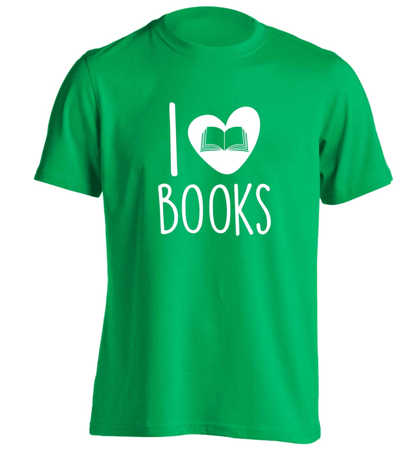 I love books adults unisex green Tshirt 2XL